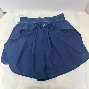 Alo Yoga Blue Double Layer Sports Shorts Size M